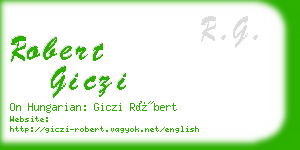 robert giczi business card